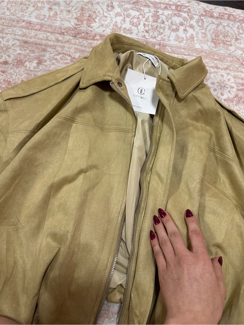 NWT 🤎 Suede Bubble Oversized Jacket - Picture 4 of 14